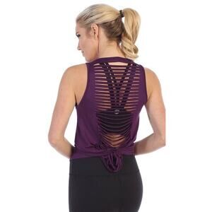 American Fitness Couture Get Shredded Laser Cut Tank Top Purple M/L‎